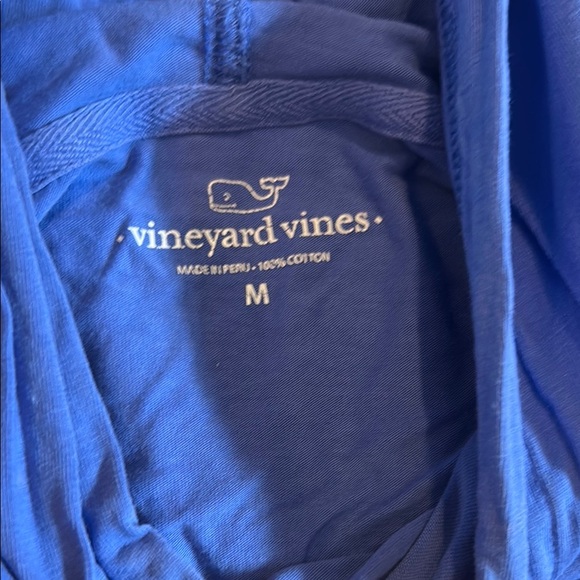 Vineyard vines medium lightweight hoodie medium Blue Hoodie with Pink Logo - Picture 2 of 6